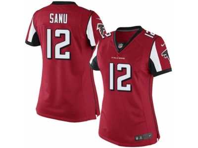 Women's Nike Atlanta Falcons #12 Mohamed Sanu Limited Red Team Color NFL Jersey