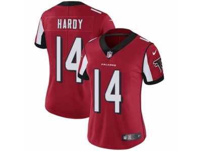 Women's Nike Atlanta Falcons #14 Justin Hardy Vapor Untouchable Limited Red Team Color NFL Jersey