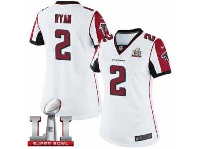 Women's Nike Atlanta Falcons #2 Matt Ryan Limited White Super Bowl LI 51 NFL Jersey