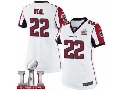 Women's Nike Atlanta Falcons #22 Keanu Neal Limited White Super Bowl LI 51 NFL Jersey
