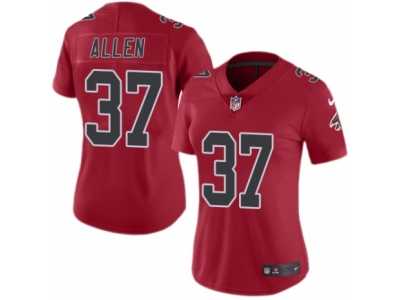 Women's Nike Atlanta Falcons #37 Ricardo Allen Limited Red Rush NFL Jersey