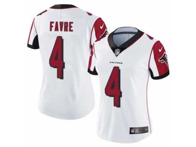 Women's Nike Atlanta Falcons #4 Brett Favre Limited White NFL Jersey