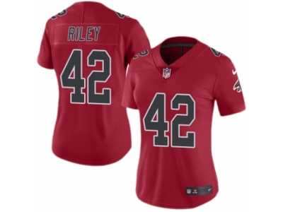 Women's Nike Atlanta Falcons #42 Duke Riley Limited Red Rush NFL Jersey