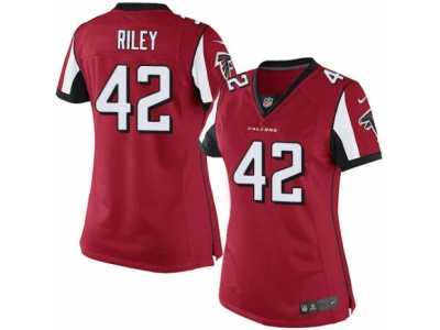 Women's Nike Atlanta Falcons #42 Duke Riley Limited Red Team Color NFL Jersey