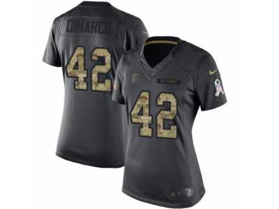Women's Nike Atlanta Falcons #42 Patrick DiMarco Limited Black 2016 Salute to Service NFL Jersey
