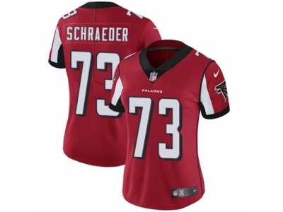 Women's Nike Atlanta Falcons #73 Ryan Schraeder Vapor Untouchable Limited Red Team Color NFL Jersey
