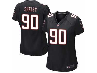 Women's Nike Atlanta Falcons #90 Derrick Shelby Limited Black Alternate NFL Jersey