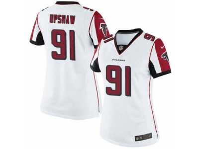 Women's Nike Atlanta Falcons #91 Courtney Upshaw Limited White NFL Jersey