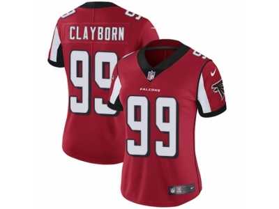Women's Nike Atlanta Falcons #99 Adrian Clayborn Vapor Untouchable Limited Red Team Color NFL Jersey