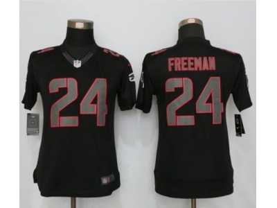 Women's Nike Falcons #24 Devonta Freeman Black Impact Stitched NFL Limited Jersey