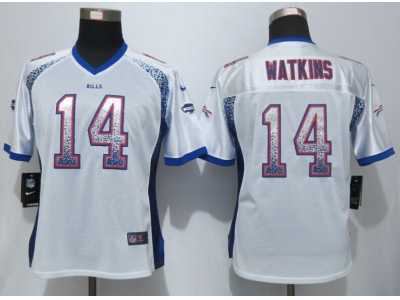 Women Nike Buffalo Bills #14 Watkins white Jerseys(Drift Fashion)