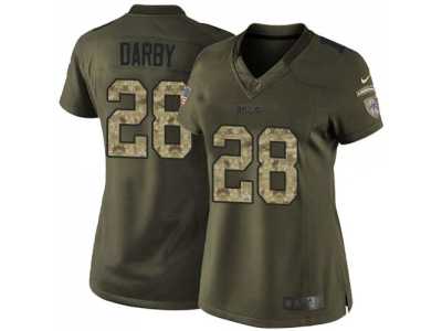 Women Nike Buffalo Bills #28 Ronald Darby Green Salute to Service Jerseys
