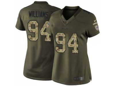 Women Nike Buffalo Bills #94 Mario Williams Green Salute to Service Jerseys