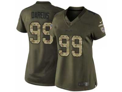 Women Nike Buffalo Bills #99 Marcell Dareus Green Salute to Service Jerseys