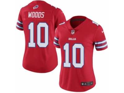 Women's Nike Buffalo Bills #10 Robert Woods Limited Red Rush NFL Jersey