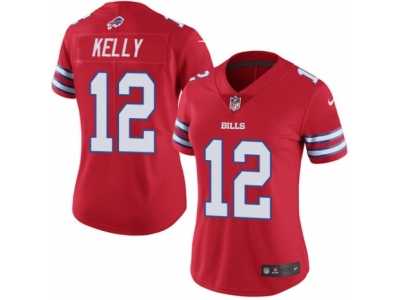 Women's Nike Buffalo Bills #12 Jim Kelly Limited Red Rush NFL Jersey