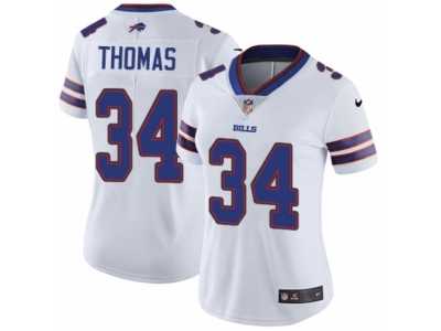 Women's Nike Buffalo Bills #34 Thurman Thomas Vapor Untouchable Limited White NFL Jersey