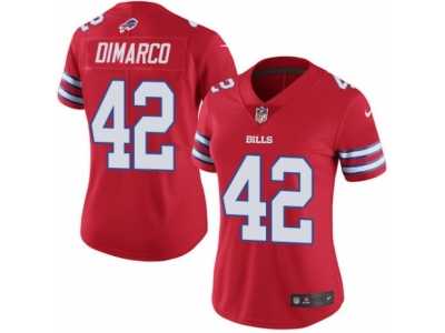 Women's Nike Buffalo Bills #42 Patrick DiMarco Limited Red Rush NFL Jersey
