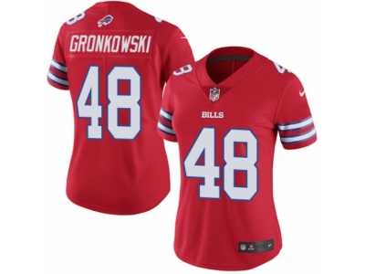 Women's Nike Buffalo Bills #48 Glenn Gronkowski Limited Red Rush NFL Jersey