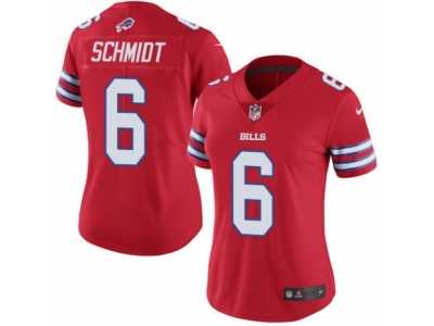 Women's Nike Buffalo Bills #6 Colton Schmidt Limited Red Rush NFL Jersey