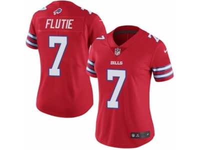 Women's Nike Buffalo Bills #7 Doug Flutie Limited Red Rush NFL Jersey