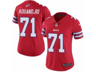 Women's Nike Buffalo Bills #71 Cyrus Kouandjio Limited Red Rush NFL Jersey