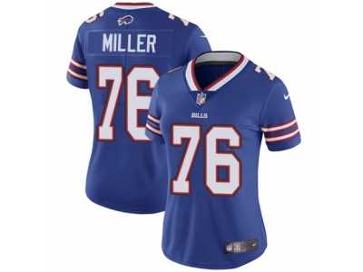 Women's Nike Buffalo Bills #76 John Miller Vapor Untouchable Limited Royal Blue Team Color NFL Jersey