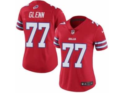 Women's Nike Buffalo Bills #77 Cordy Glenn Limited Red Rush NFL Jersey