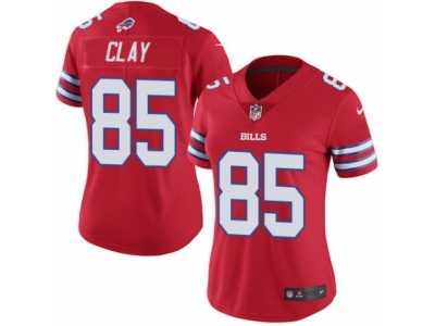 Women's Nike Buffalo Bills #85 Charles Clay Limited Red Rush NFL Jersey