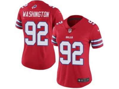 Women's Nike Buffalo Bills #92 Adolphus Washington Limited Red Rush NFL Jersey