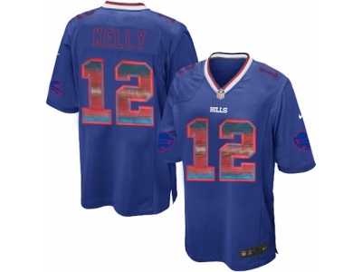 Youth Nike Buffalo Bills #12 Jim Kelly Limited Royal Blue Strobe NFL Jersey