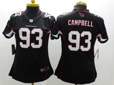 Women Nike Arizona Cardinals #93 Calais Campbell black jerseys