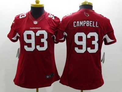 Women Nike Arizona Cardinals #93 Calais Campbell red jerseys