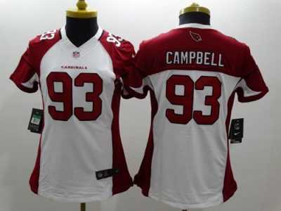 Women Nike Arizona Cardinals #93 Calais Campbell white jerseys