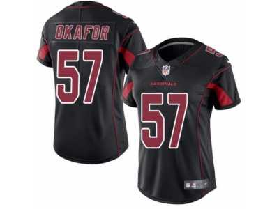 Women's Nike Arizona Cardinals #57 Alex Okafor Limited Black Rush NFL Jersey