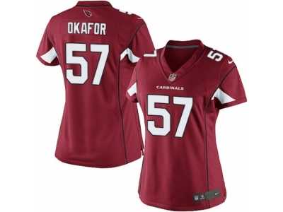 Women's Nike Arizona Cardinals #57 Alex Okafor Limited Red Team Color NFL Jersey