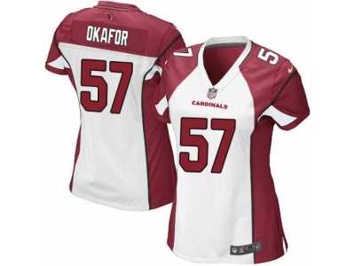 Women's Nike Arizona Cardinals #57 Alex Okafor Limited White NFL Jersey