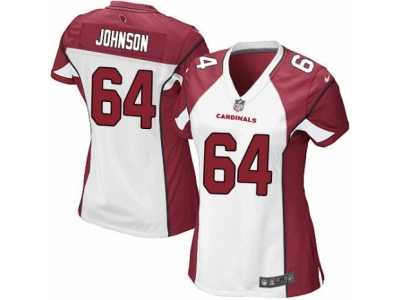 Women's Nike Arizona Cardinals #64 Dorian Johnson Limited White NFL Jersey
