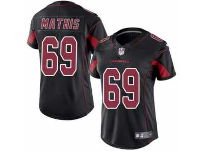 Women's Nike Arizona Cardinals #69 Evan Mathis Limited Black Rush NFL Jersey