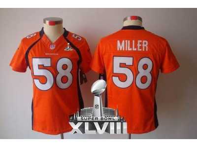 2014 super bowl xlvii nike women nfl jerseys denver broncos #58 miller orange[nike limited]