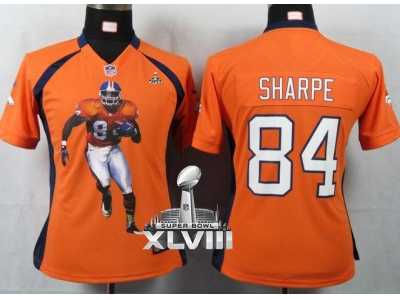 2014 super bowl xlvii nike women nfl jerseys denver broncos #84 sharpe orange[portrait fashion]