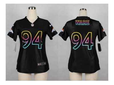 Nike women jerseys denver broncos #94 ware black[nike fashion]