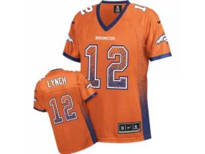 Women Nike Denver Broncos #12 Paxton Lynch Orange Team Color Stitched NFL Elite Drift Fashion Jersey