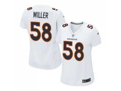 Women Nike Denver Broncos #58 Von Miller White Stitched NFL Game Event Jersey