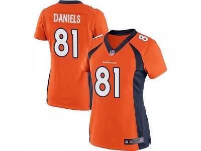 Women Nike Denver Broncos #81 Owen Daniels Orange jerseys