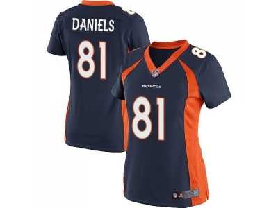 Women Nike Denver Broncos #81 Owen Daniels blue jerseys