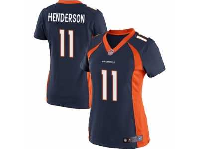 Women's Nike Denver Broncos #11 Carlos Henderson Limited Navy Blue Alternate NFL Jersey
