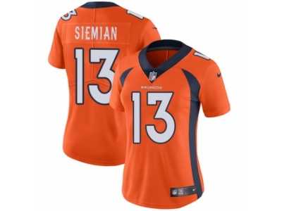 Women's Nike Denver Broncos #13 Trevor Siemian Vapor Untouchable Limited Orange Team Color NFL Jersey