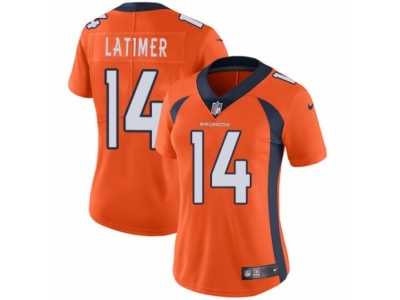 Women's Nike Denver Broncos #14 Cody Latimer Vapor Untouchable Limited Orange Team Color NFL Jersey