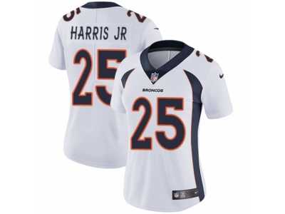 Women's Nike Denver Broncos #25 Chris Harris Jr Vapor Untouchable Limited White NFL Jersey